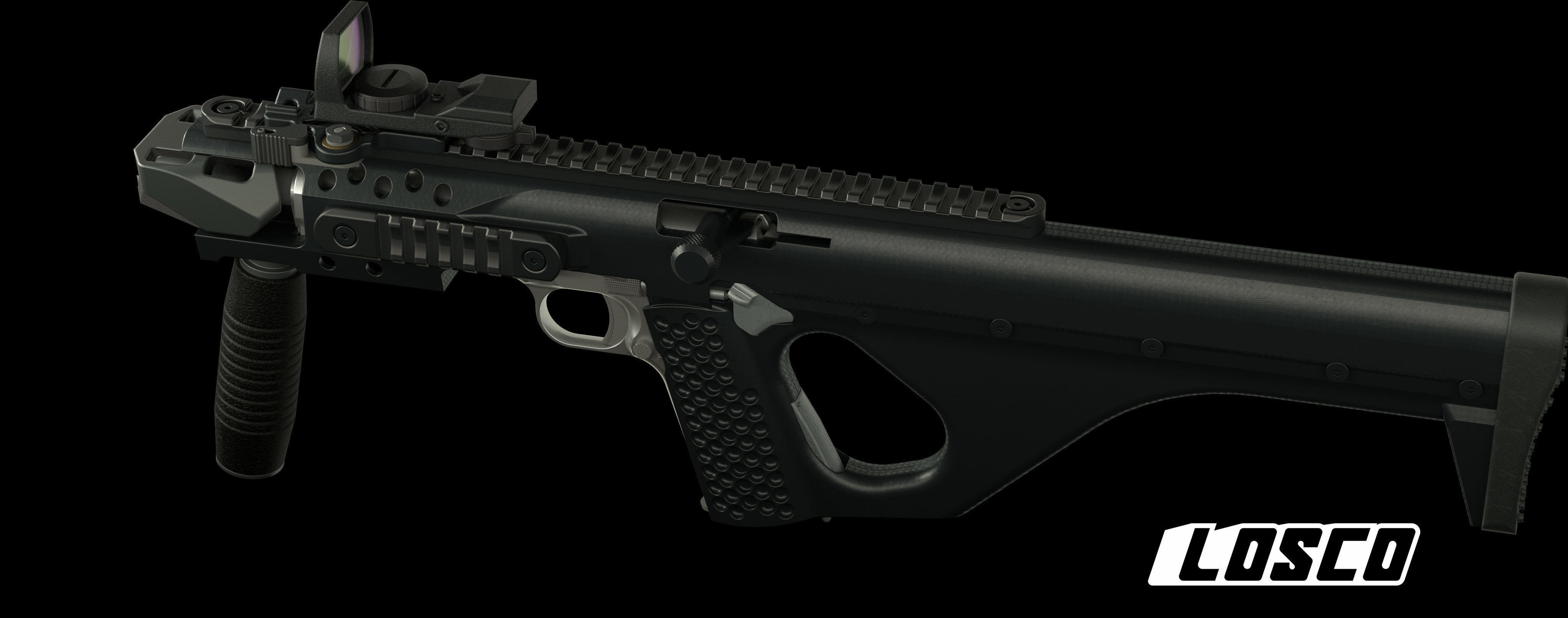 1911 pistol conversion kit 3D model_1