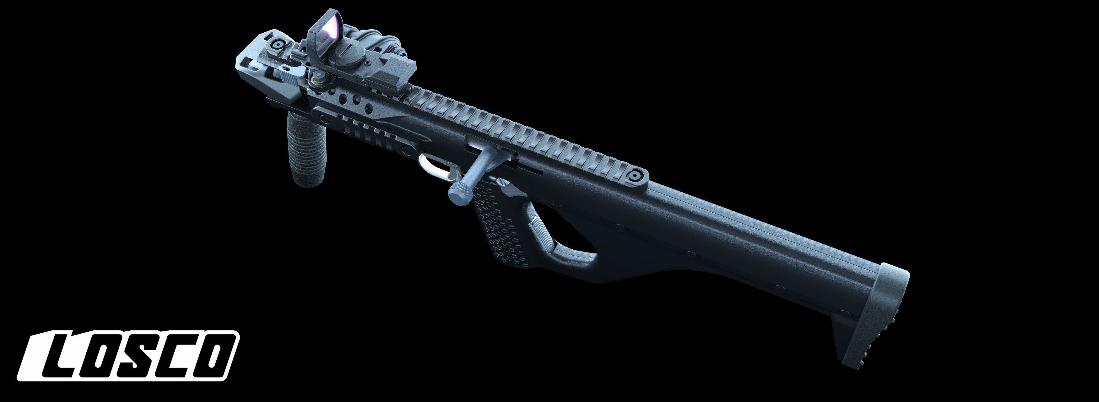 1911 pistol conversion kit 3D model_3