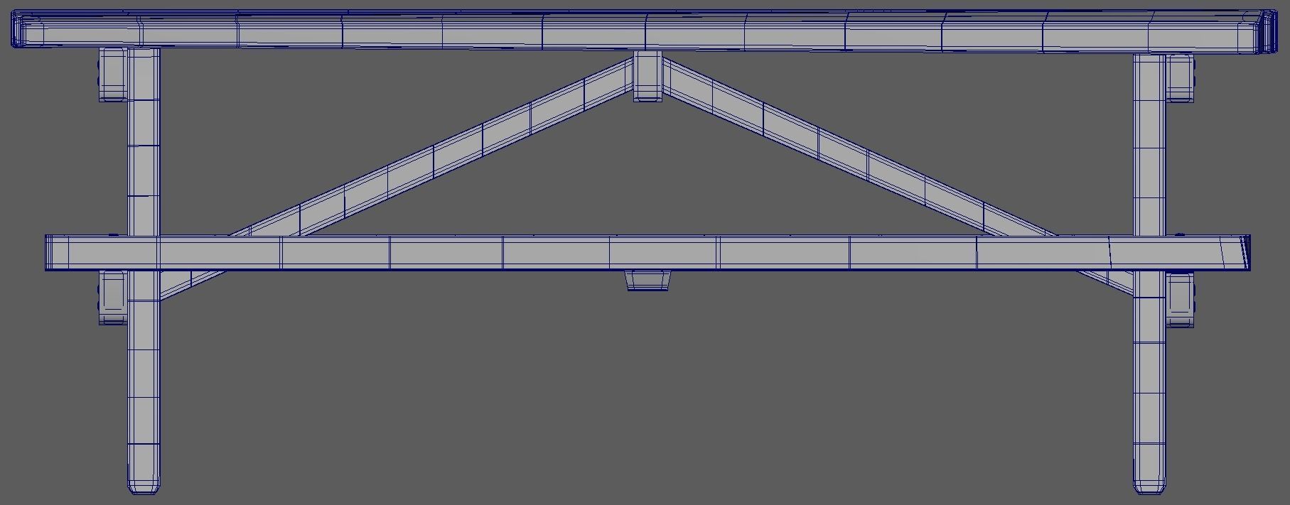 Picnic Table 3D model_3