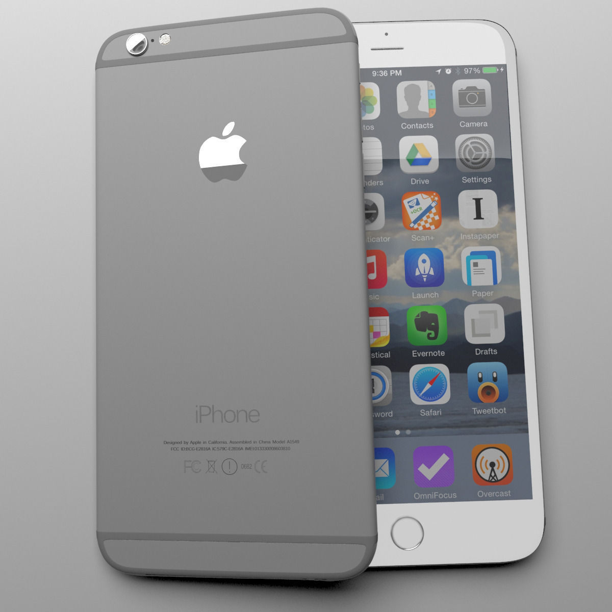 Apple iPhone 6 grey 3D model_5