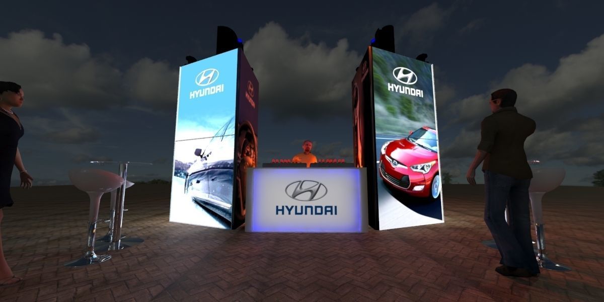 Luminous totem for event 3D model_5