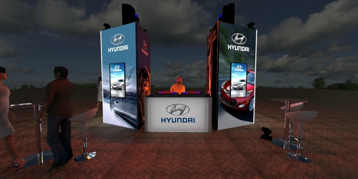 Luminous totem for event 3D model_4