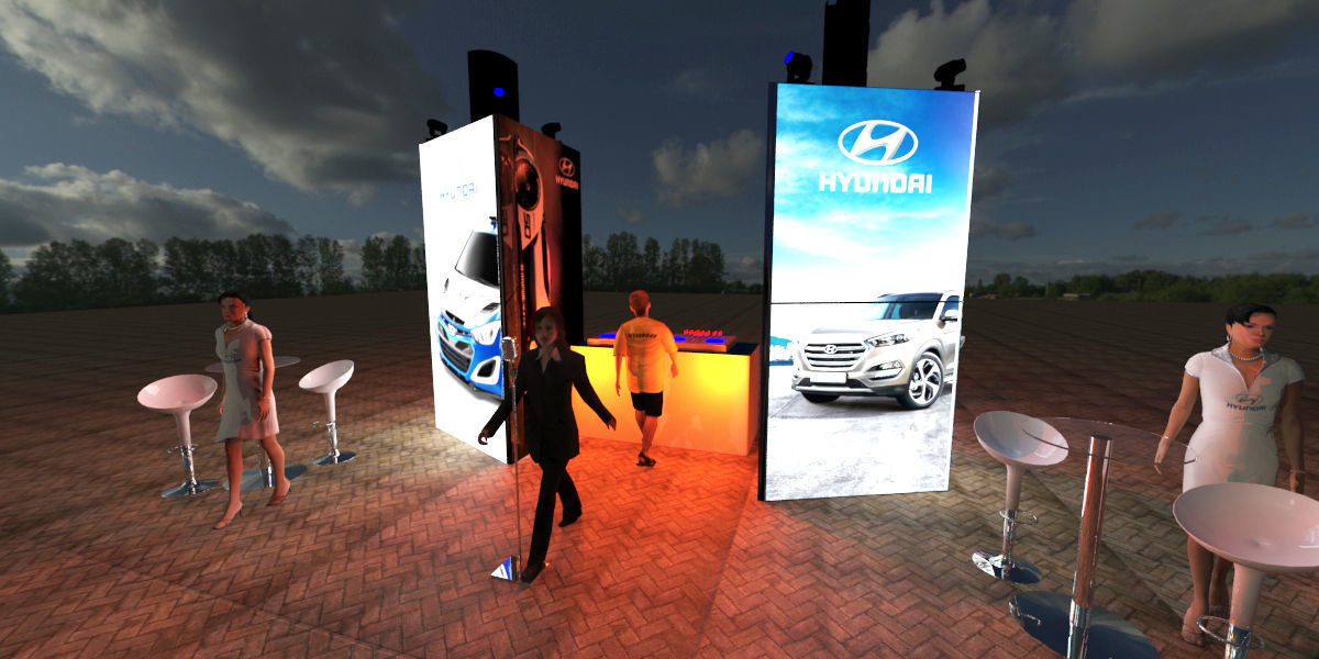 Luminous totem for event 3D model_7