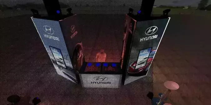 Luminous totem for event