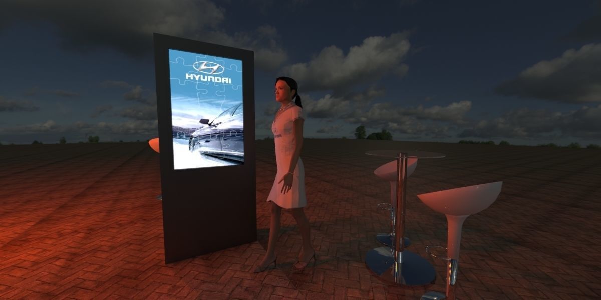 Luminous totem for event 3D model_1