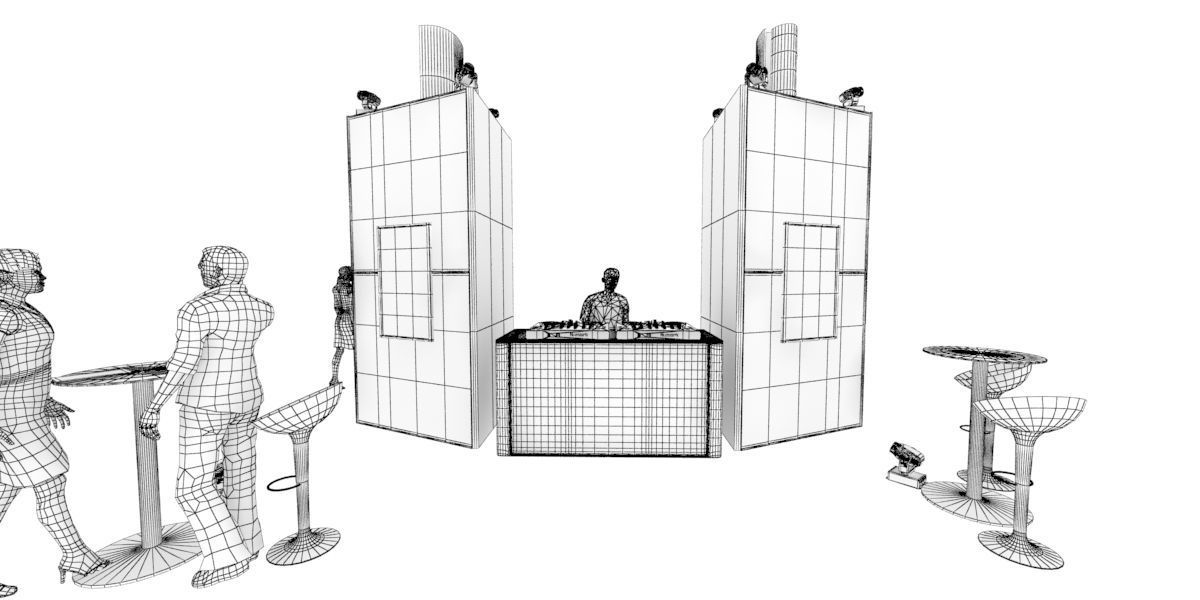 Luminous totem for event 3D model_11