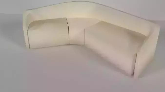 Realastic sofa Low-poly 3D model