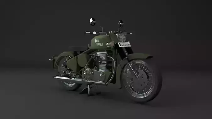 3d modellor royal enfield classic motorcycle