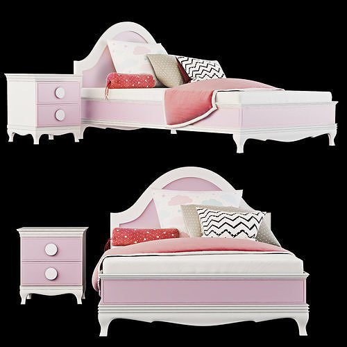Slobodian Workshop Iris Bed set 3D model