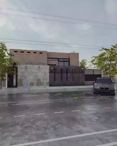 Vivienda house with trees