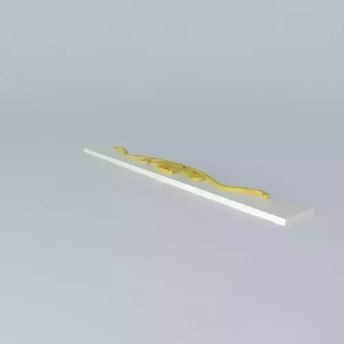 washboard shelf with gold leaf