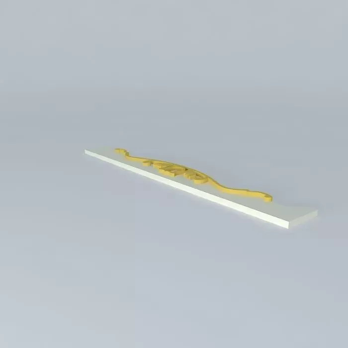 washboard shelf with gold leaf Free 3D model
