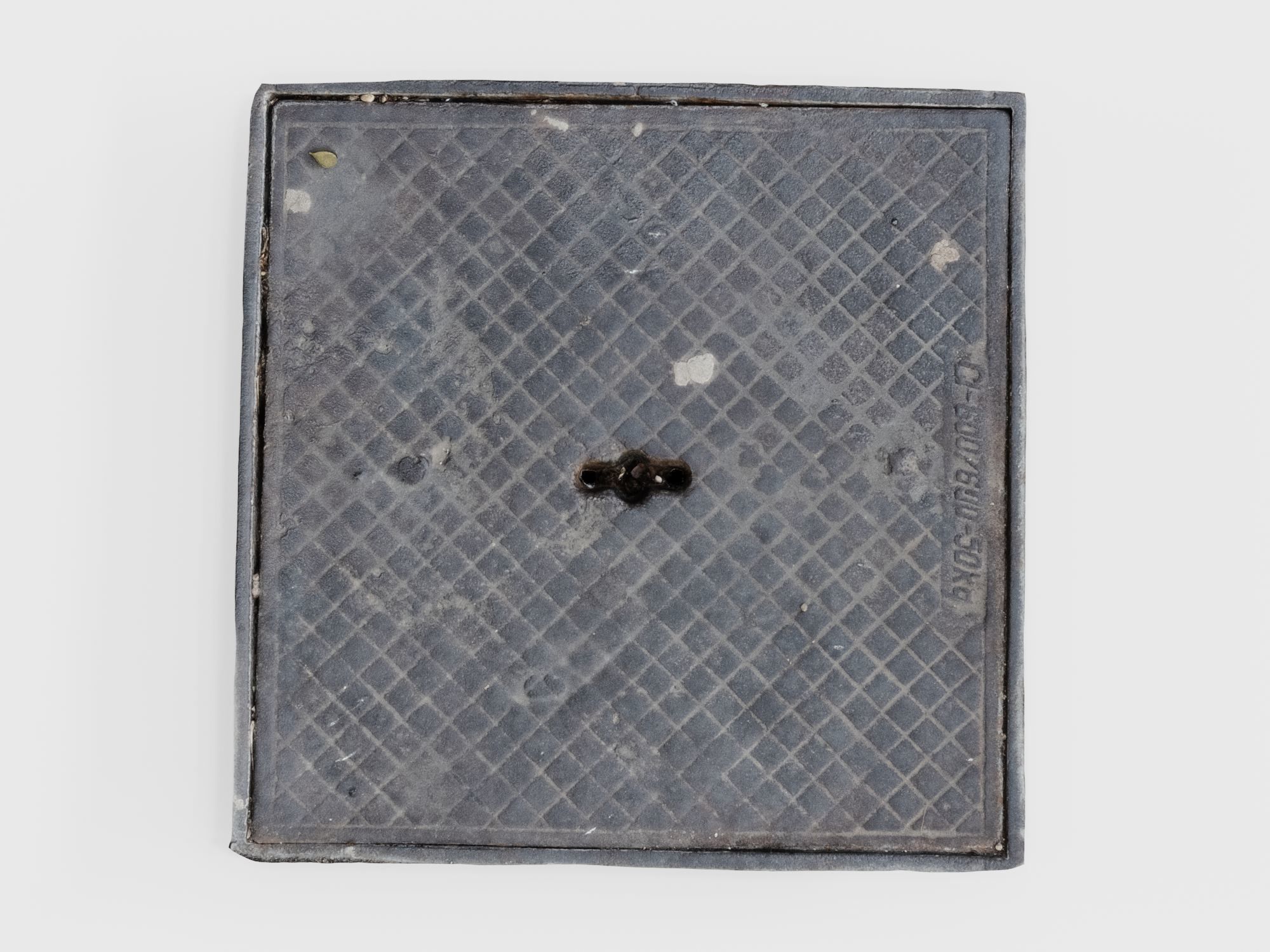 Steel manhole Low-poly 3D model_6