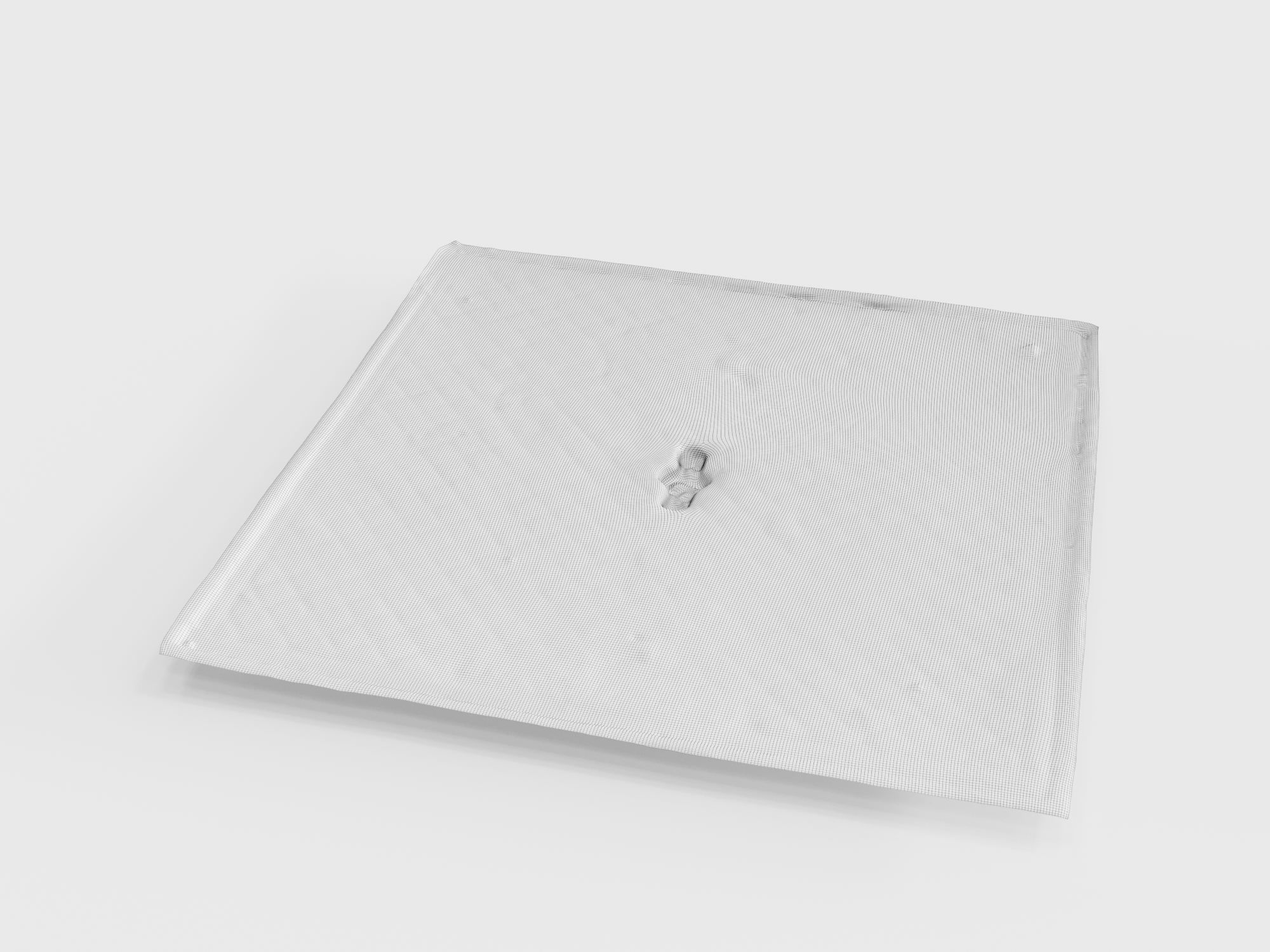 Steel manhole Low-poly 3D model_8