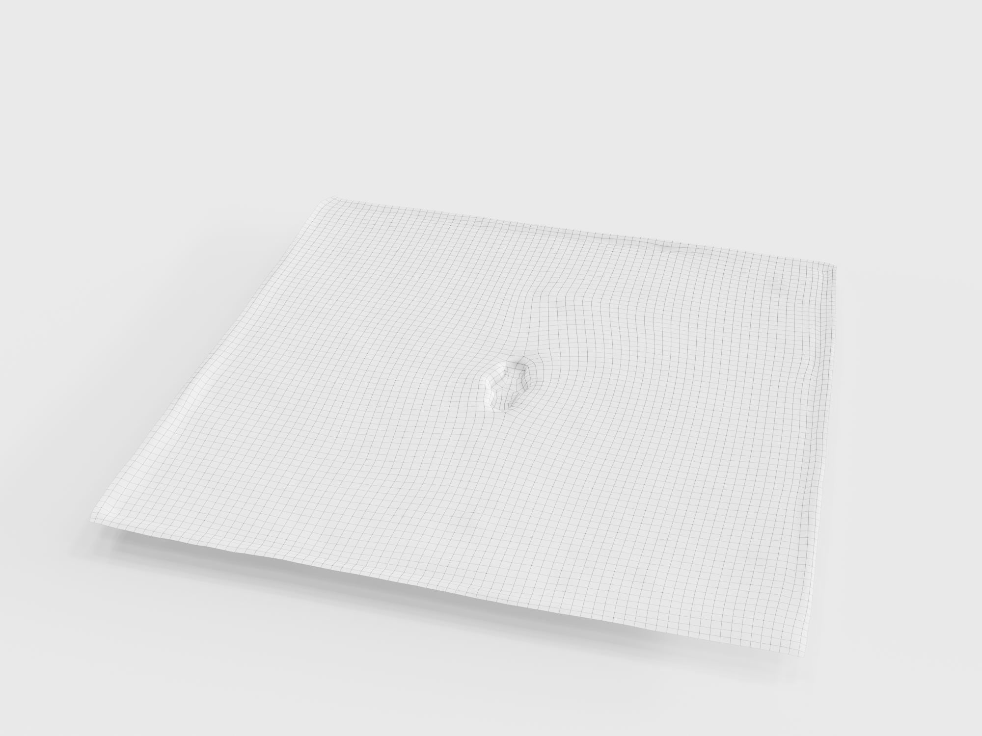 Steel manhole Low-poly 3D model_1