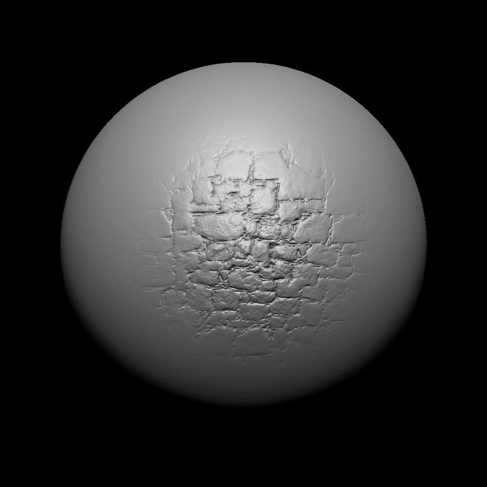 Zbrush Alpha Rock Wall Set01 Texture_15