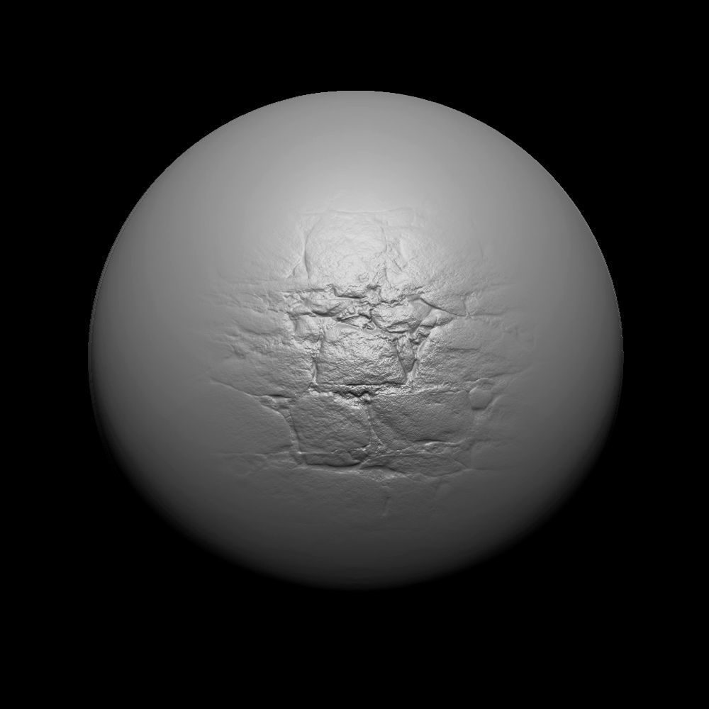 Zbrush Alpha Rock Wall Set01 Texture_19