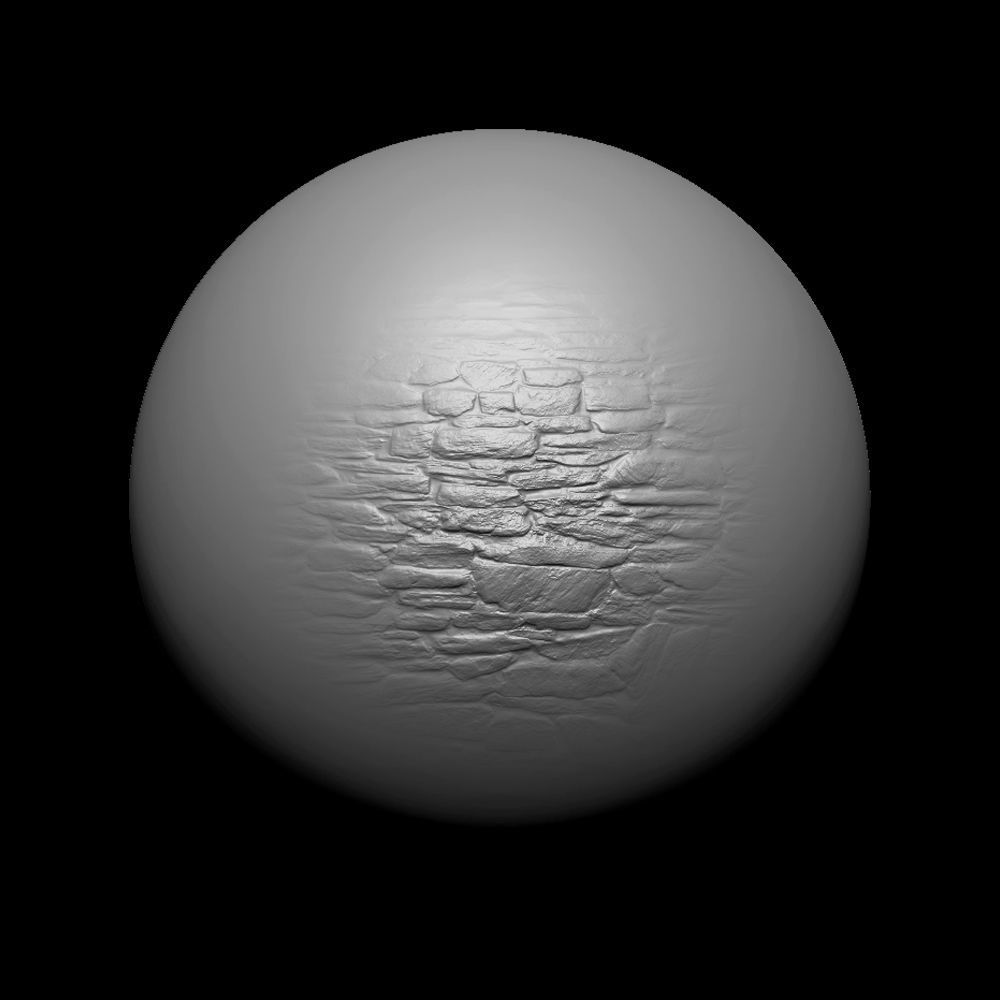 Zbrush Alpha Rock Wall Set01 Texture_9