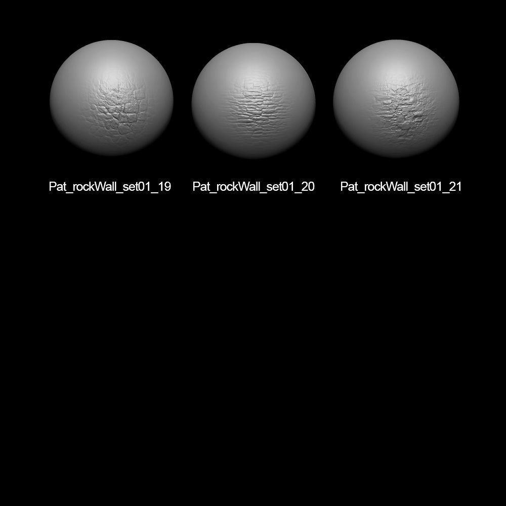 Zbrush Alpha Rock Wall Set01 Texture_2