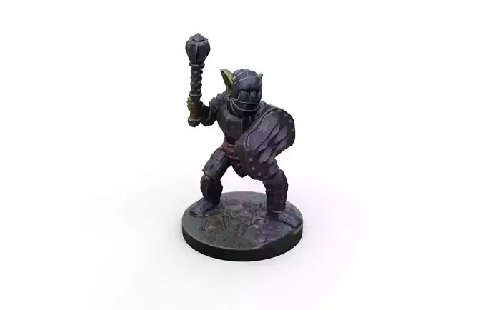 Armored Goblin 3d printable 28mm Miniature