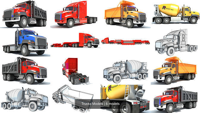 Trucks Models 3D Model Collection