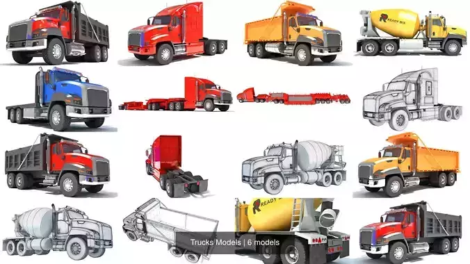 Trucks Models 3D Model Collection