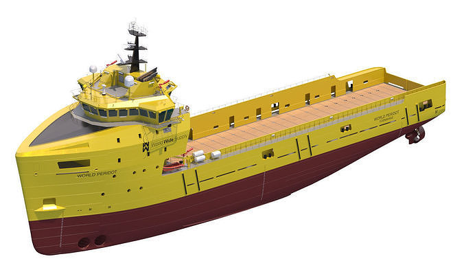 Platform Supply Vessel World Peridot 3D model