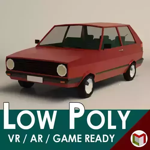 Low Poly City Car 03 Low-poly 3D model