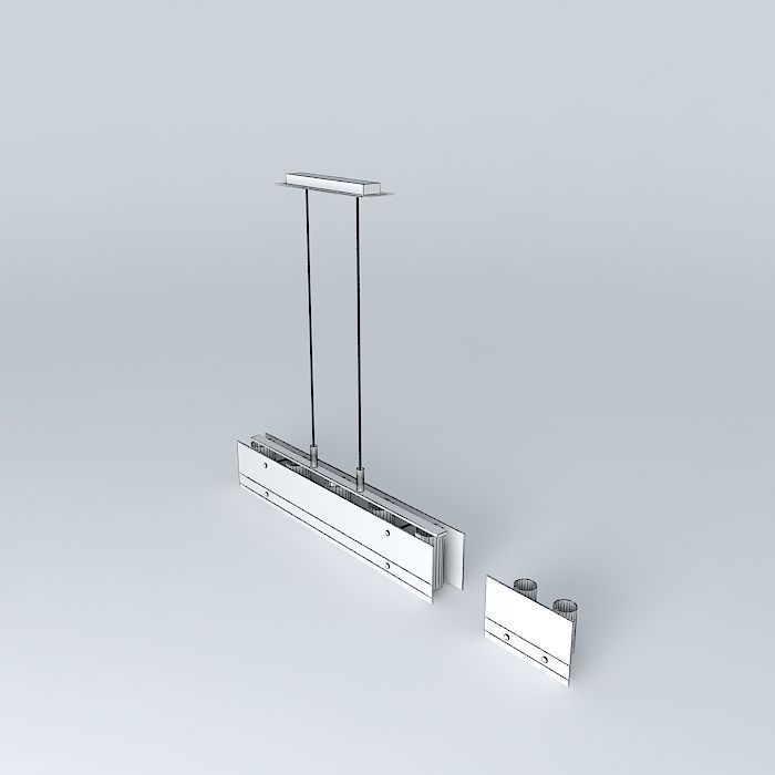 chandelier light fixture with two lights Free 3D model_4