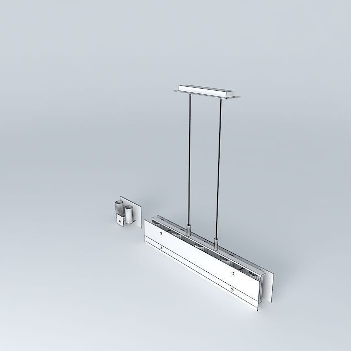 chandelier light fixture with two lights Free 3D model_3