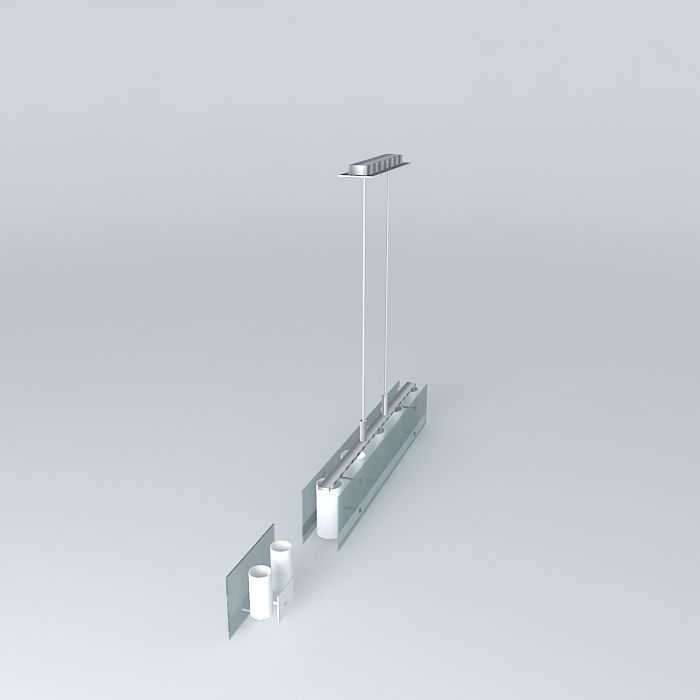 chandelier light fixture with two lights Free 3D model_1