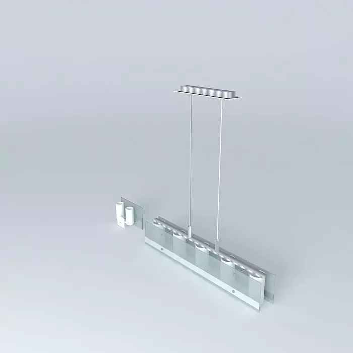 chandelier light fixture with two lights Free 3D model_0