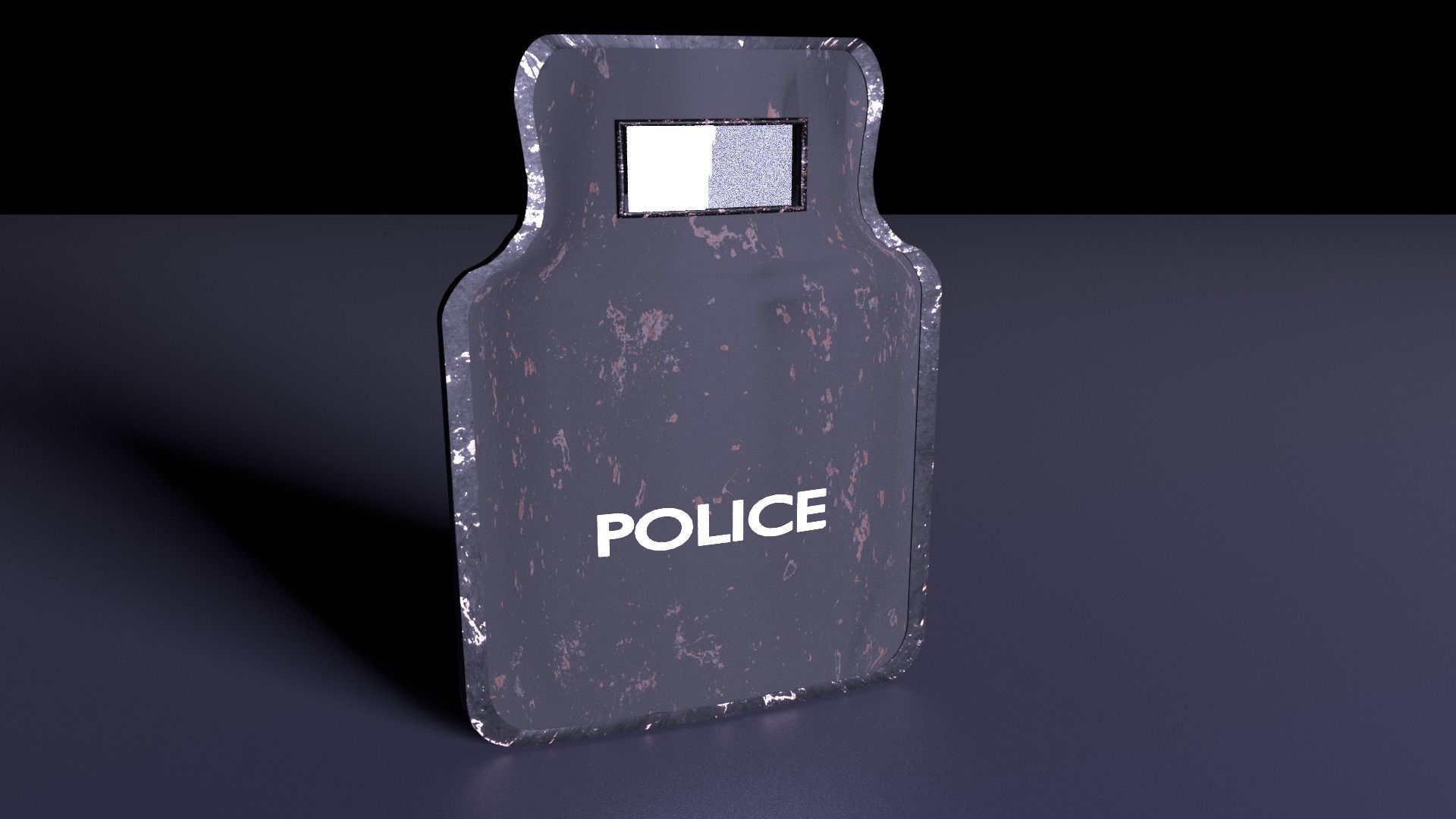 police shield Low-poly 3D model_4