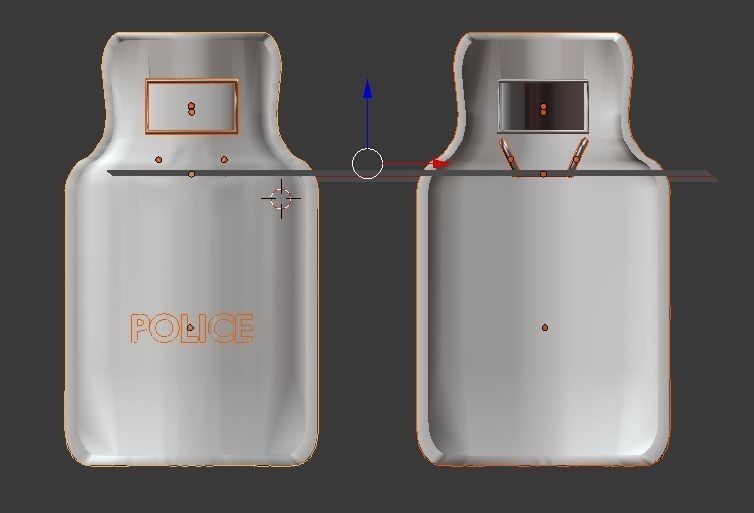 police shield Low-poly 3D model_3