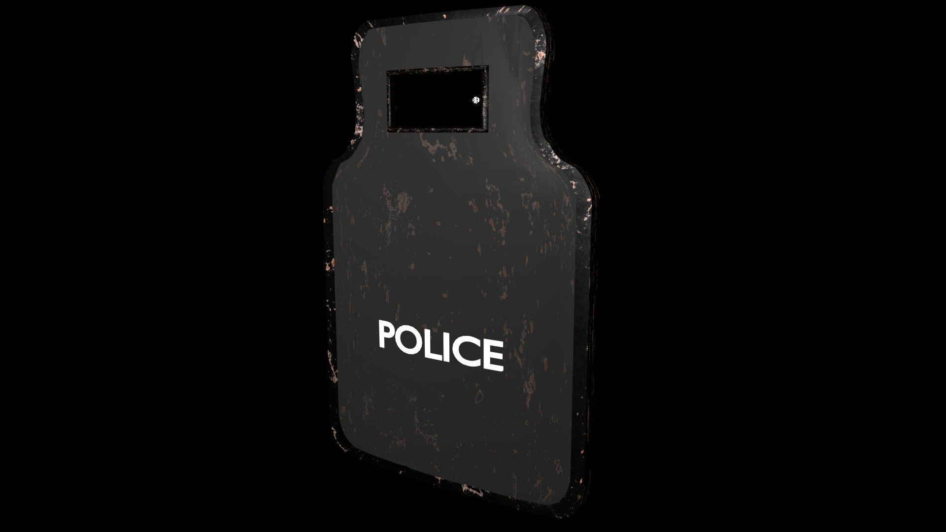 police shield Low-poly 3D model_8