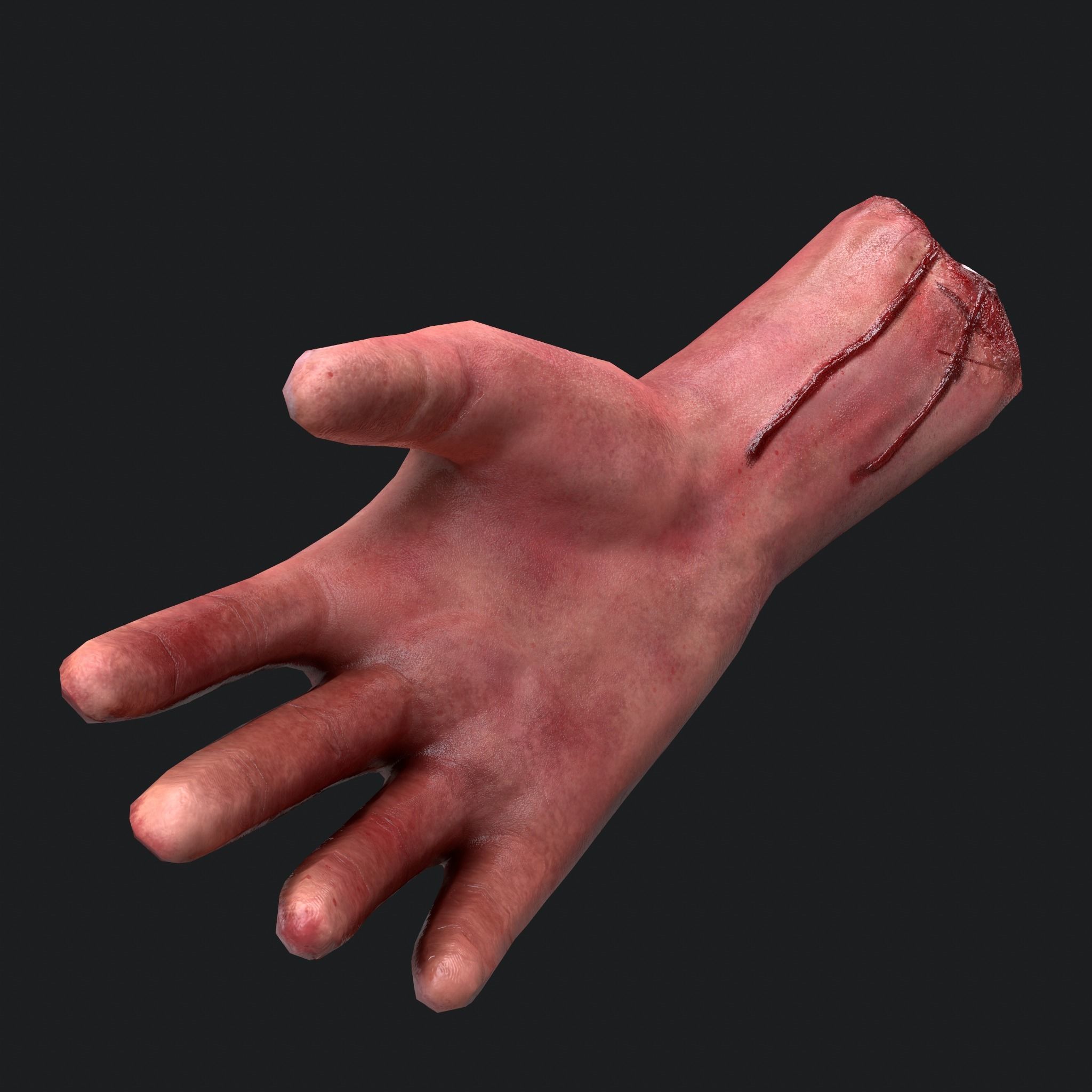 Severed Arm Low-poly 3D model_10