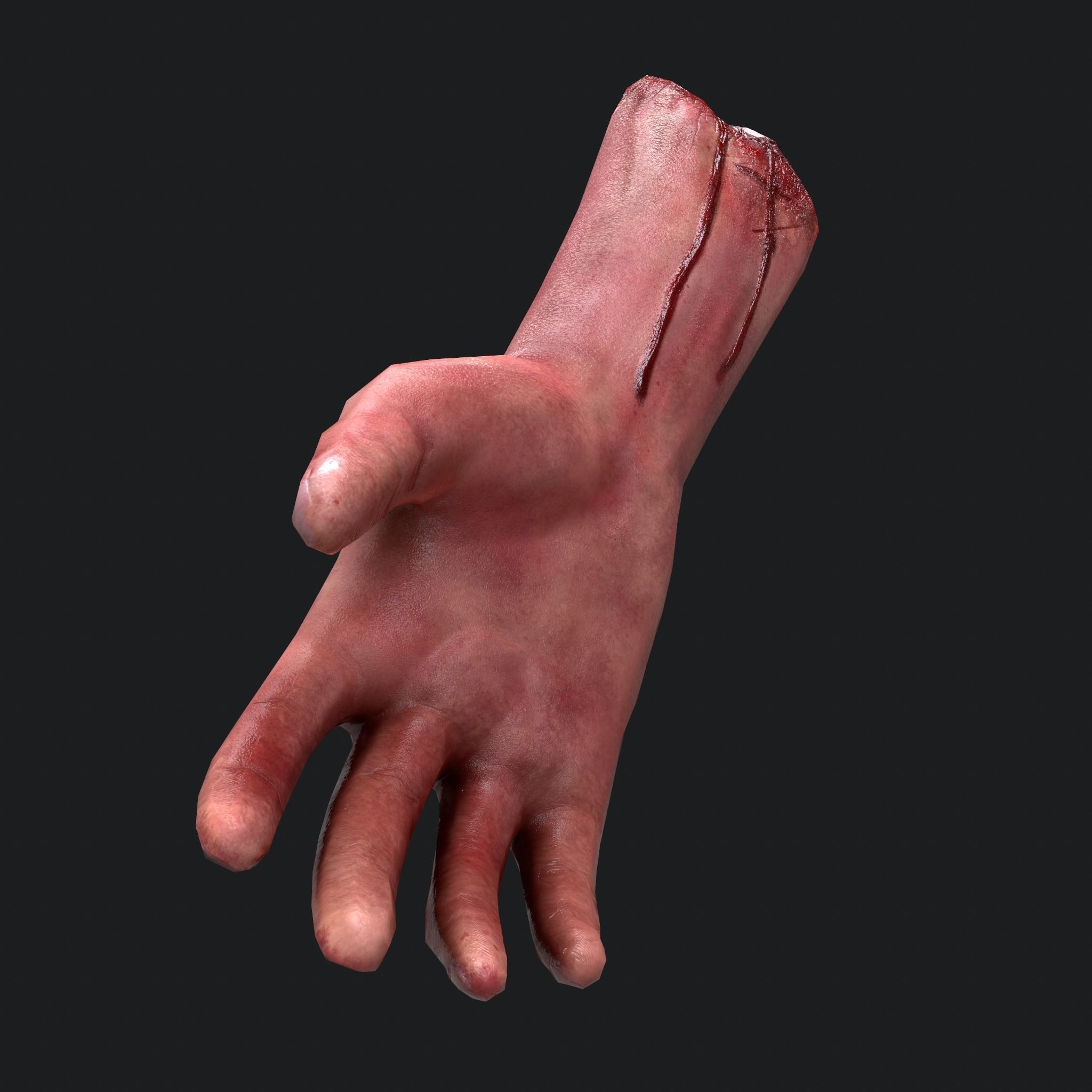 Severed Arm Low-poly 3D model_11