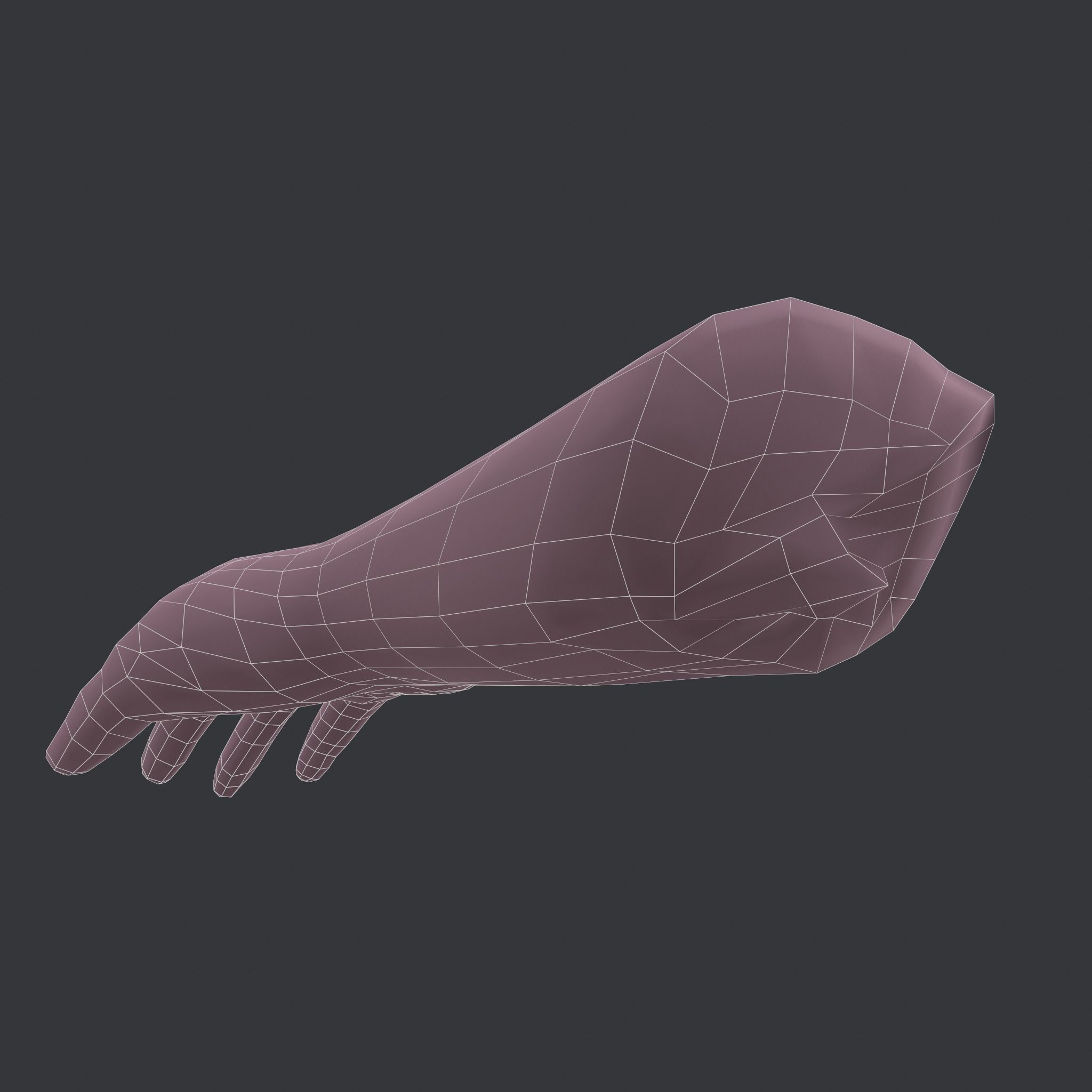 Severed Arm Low-poly 3D model_29