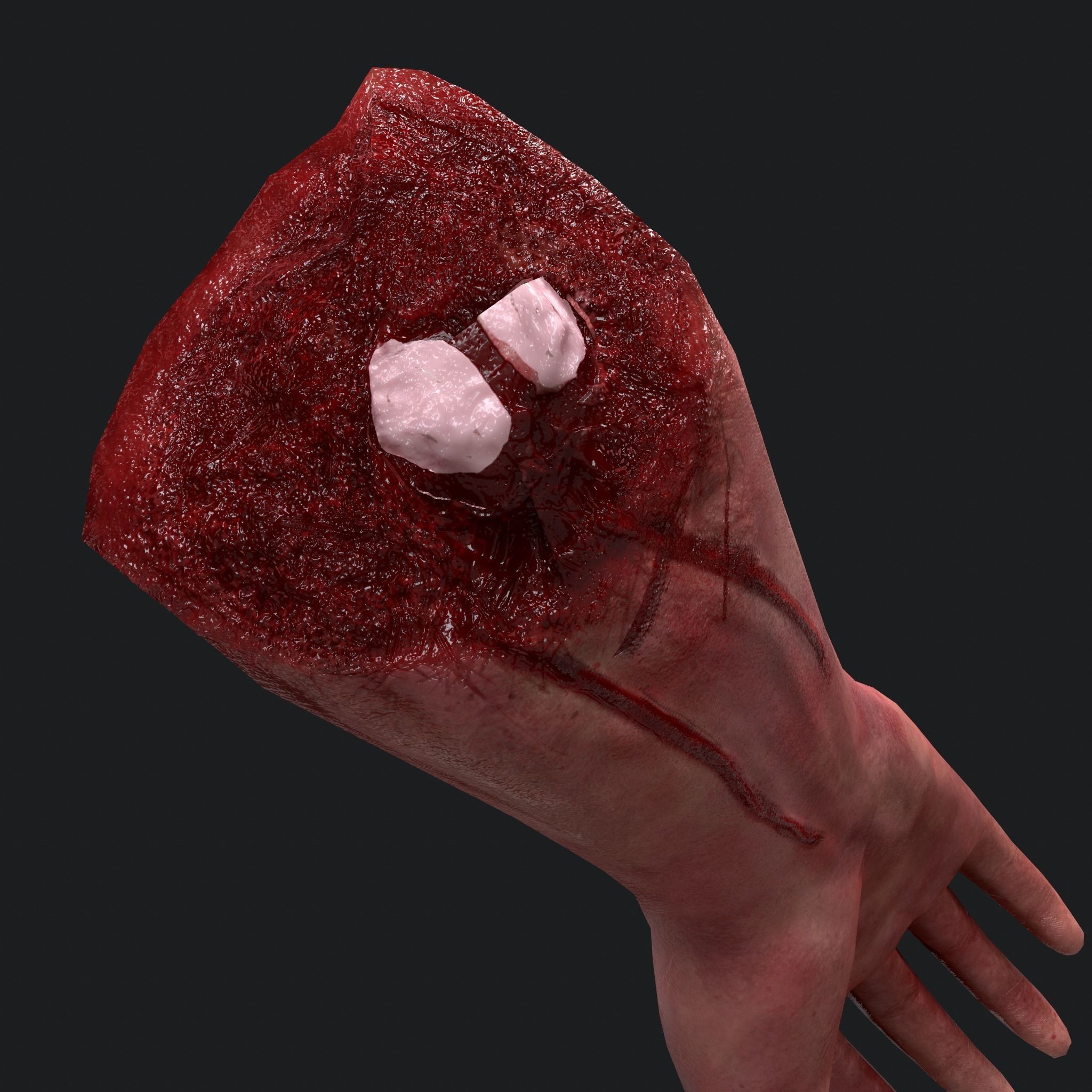 Severed Arm Low-poly 3D model_28