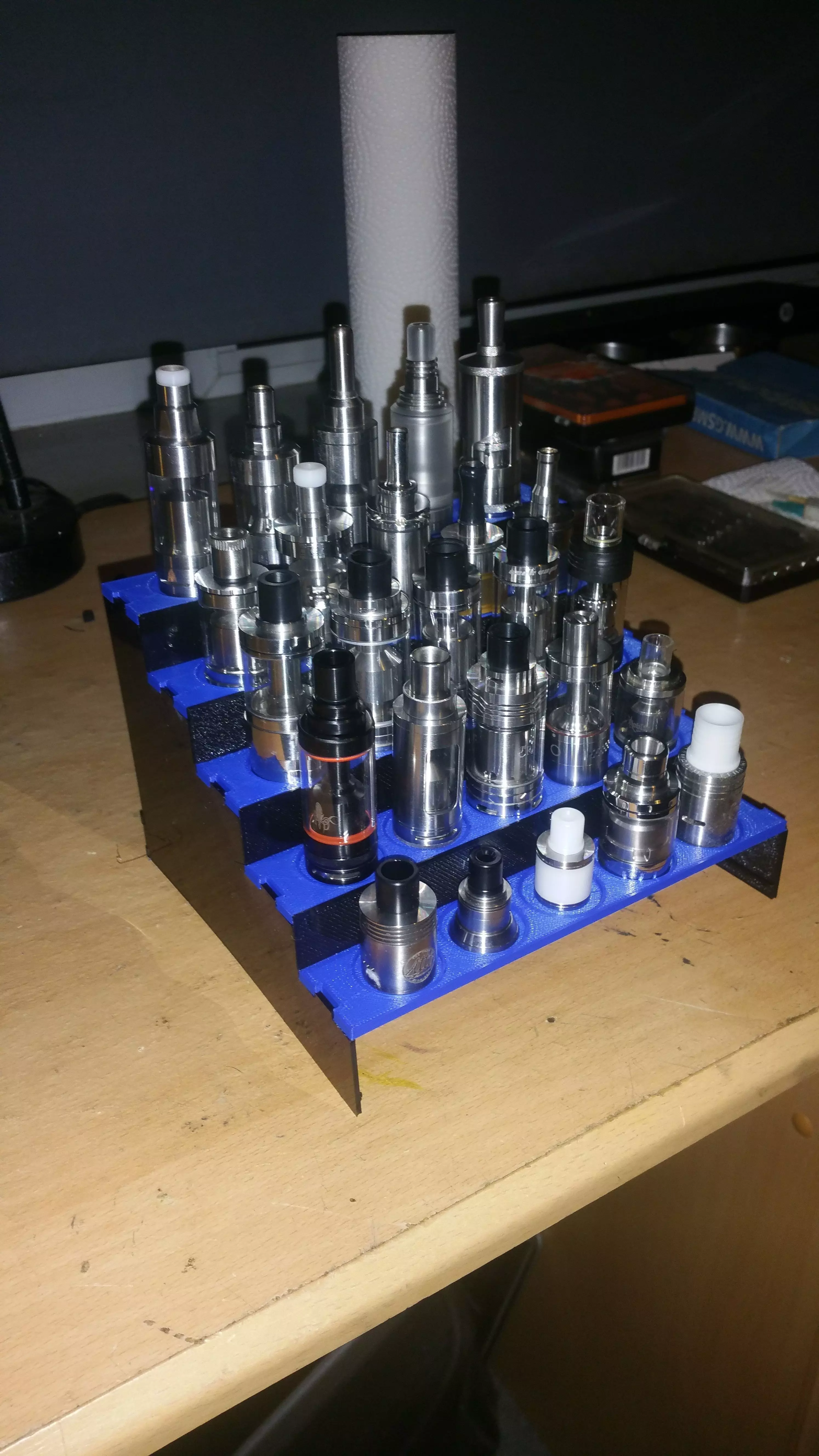 Vape Atomizer stand with or without Drawer 3D print model_0