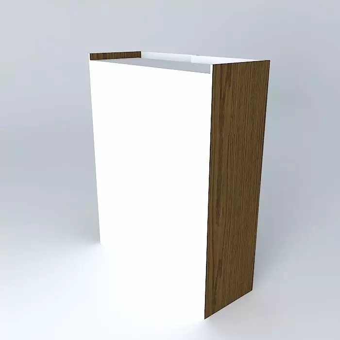 wardrobe wooden box with front Free 3D model