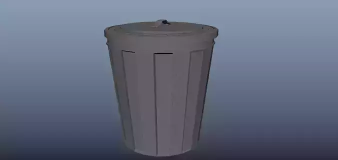 Trash can low poly 