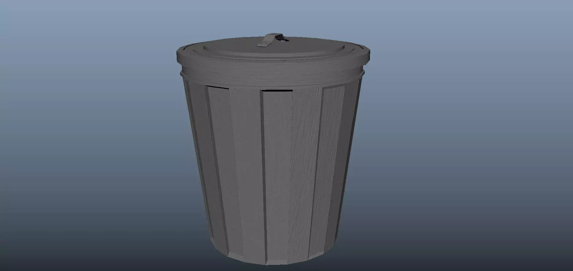 Trash can low poly  Free 3D model_0