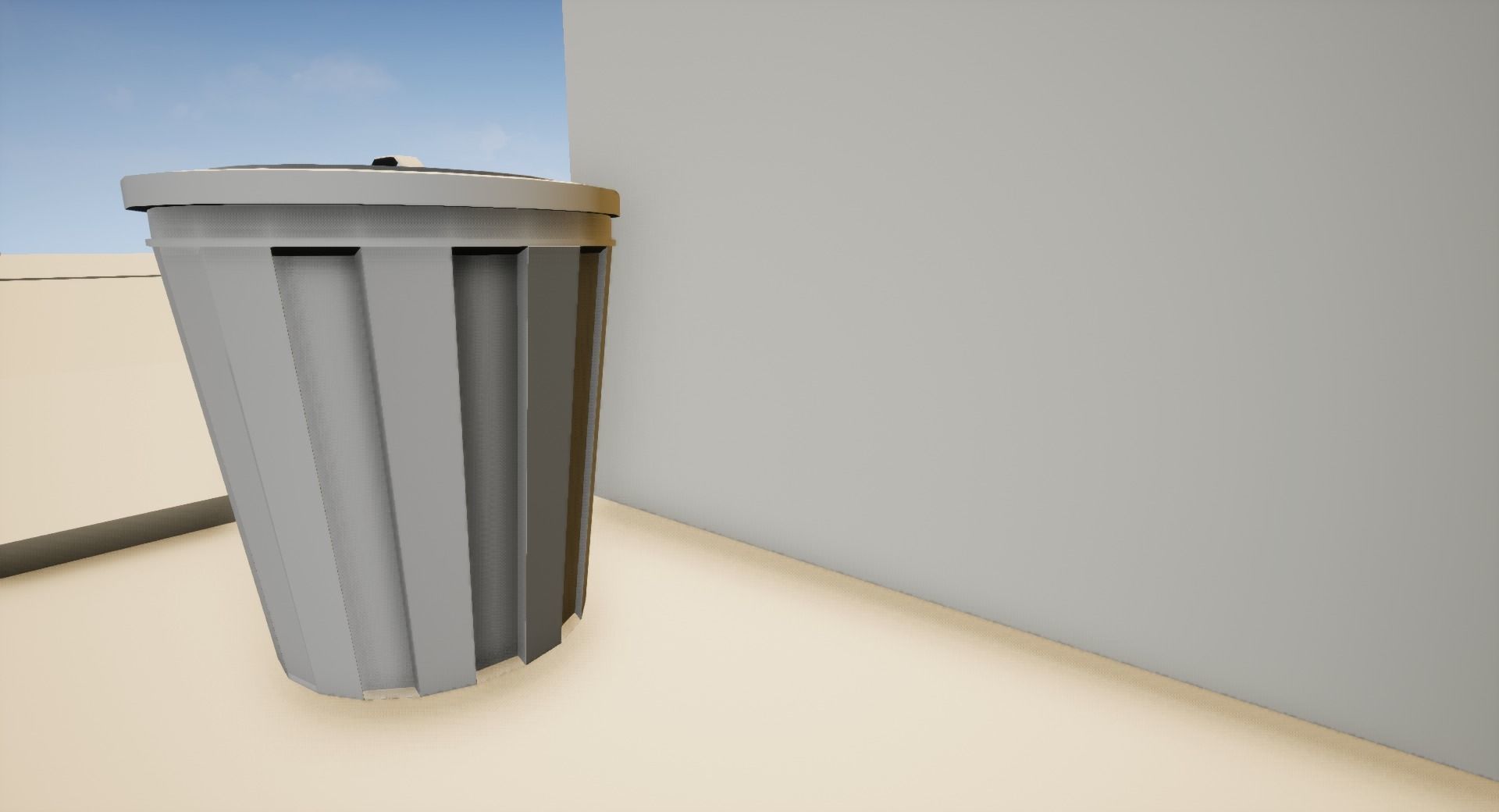 Trash can low poly  Free 3D model_4