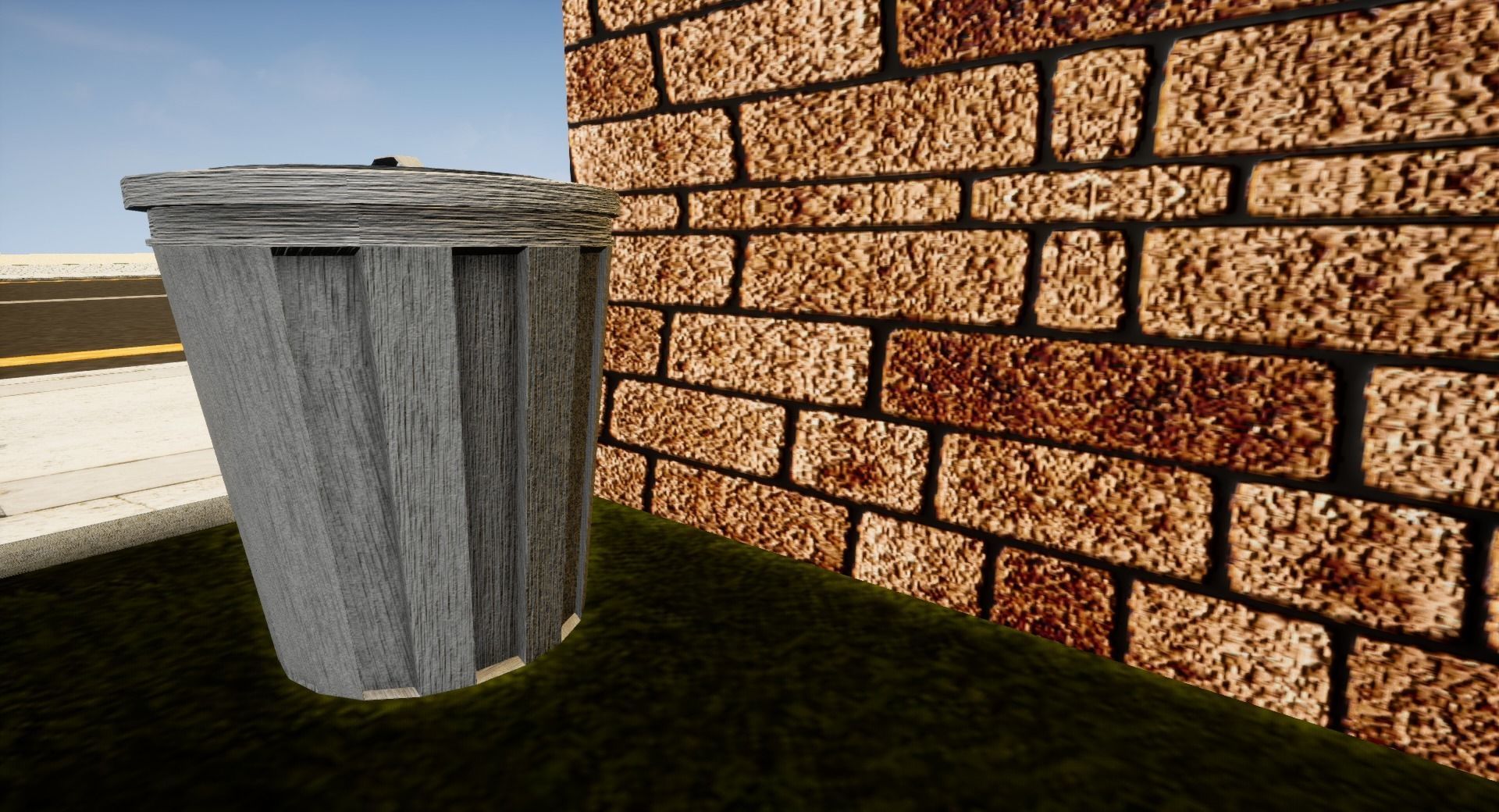 Trash can low poly  Free 3D model_3
