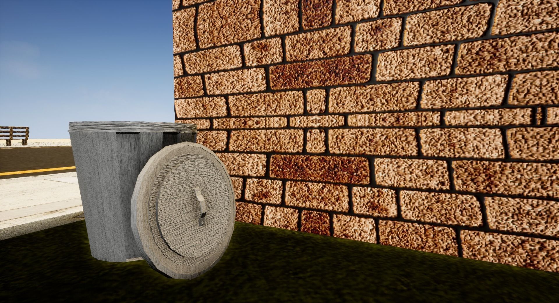 Trash can low poly  Free 3D model_5