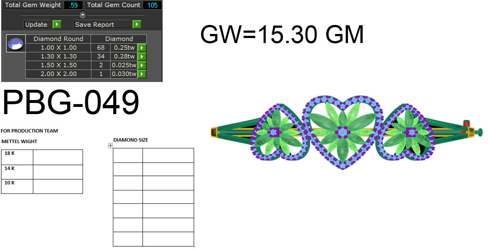 Women bracelets 3dm stl render detail 3D print model 3D print model_4