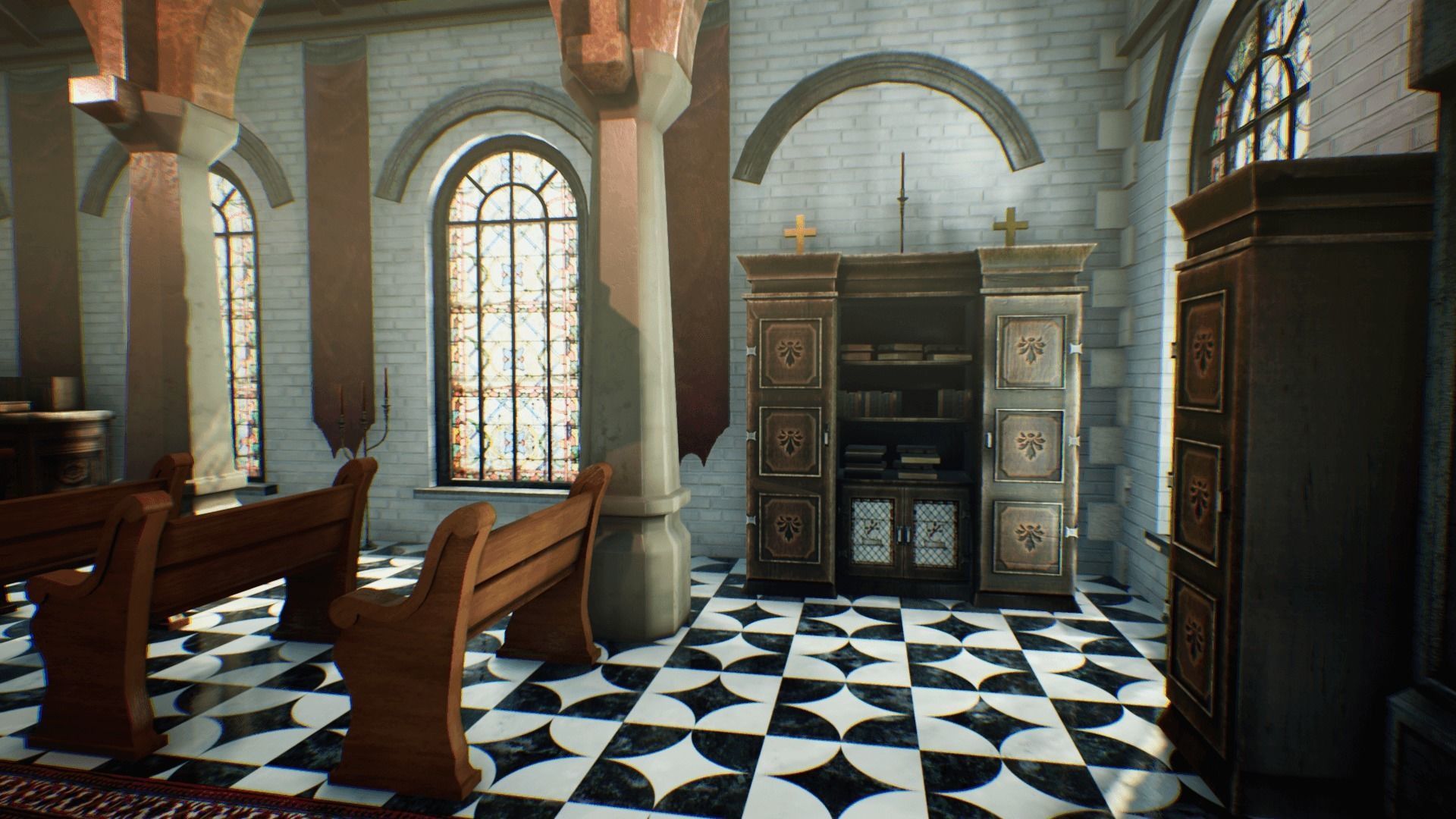 Church for Unreal Updated Low-poly 3D model_7