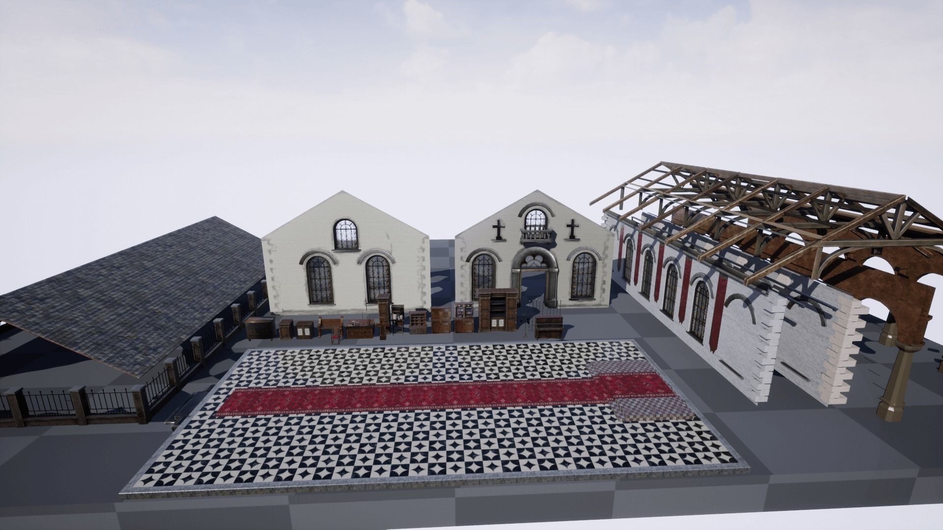 Church for Unreal Updated Low-poly 3D model_20