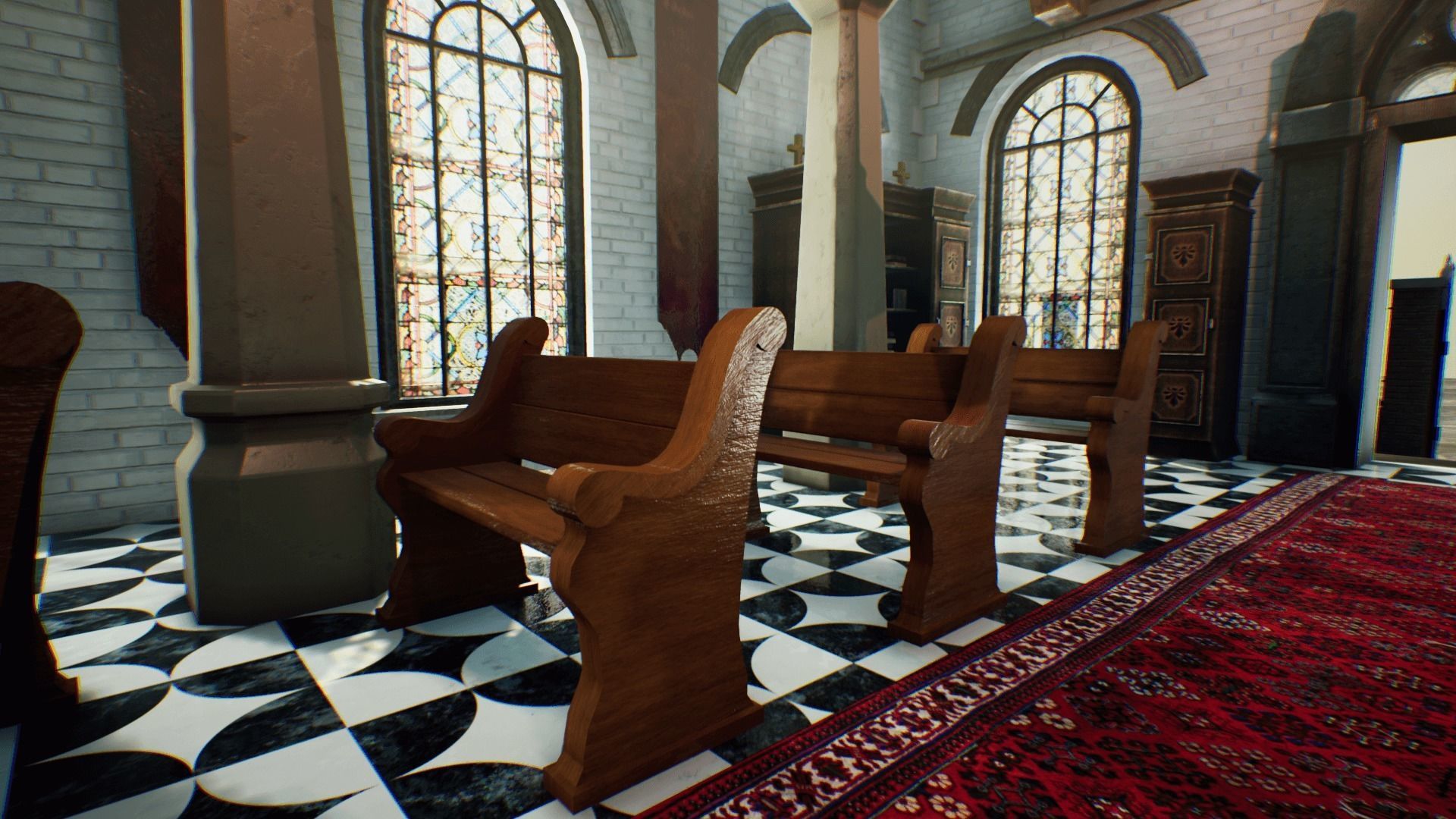 Church for Unreal Updated Low-poly 3D model_9